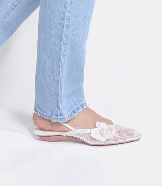 Beyaz Blossom Topuklu Ayakkabılar