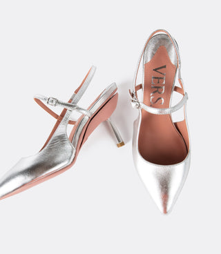 Gümüş Tokalı Slingback