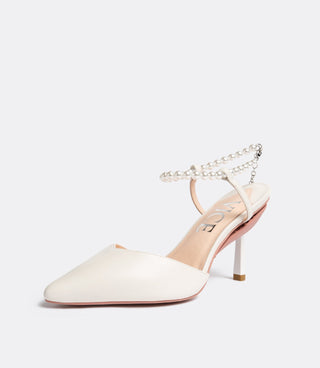 Beyaz İnci Publicist Topuklu
