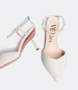 Beyaz İnci Publicist Topuklu